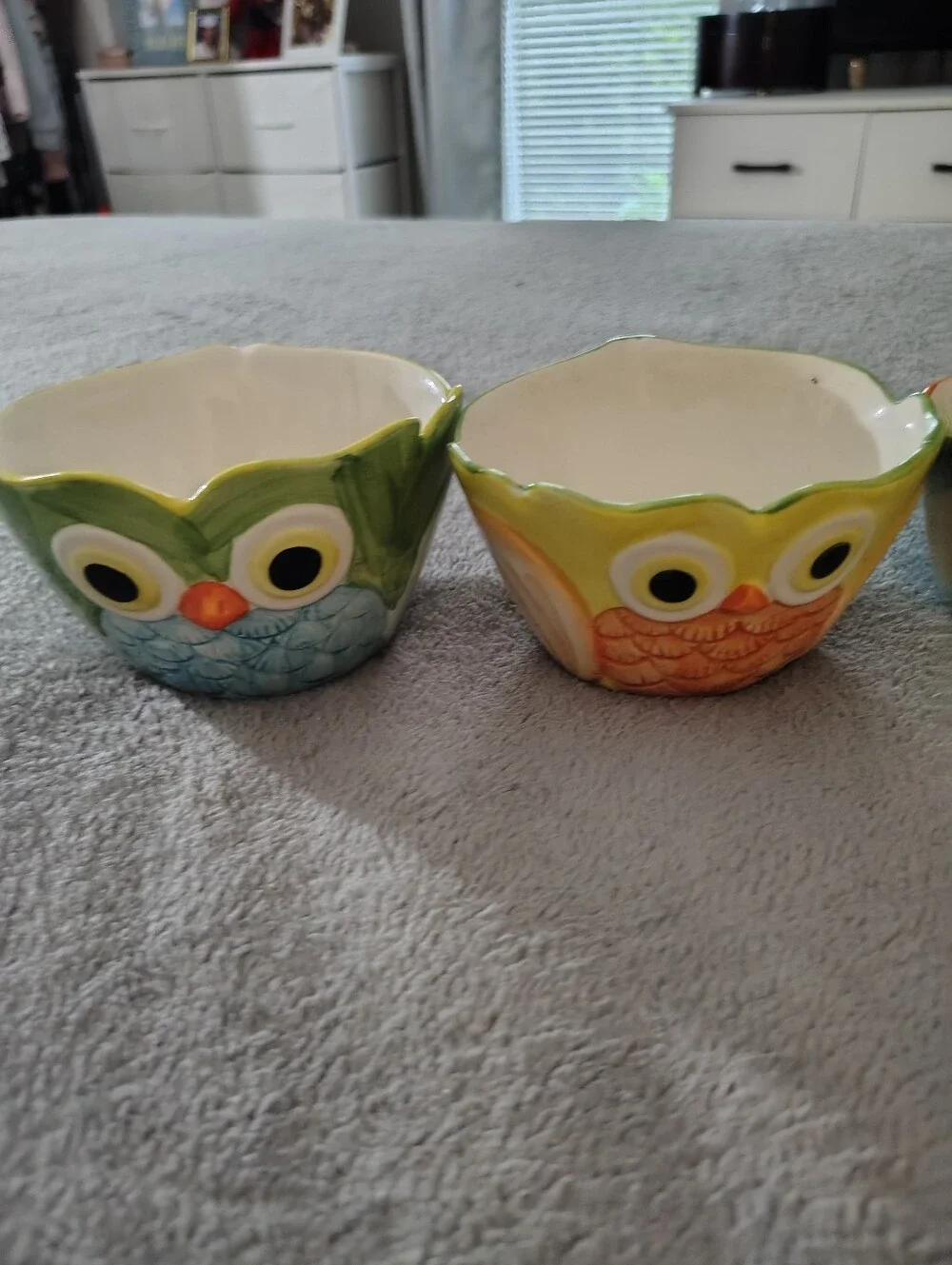 Pier 1 Ceramic Owl Nesting Bowls - Multicolor Measuring Cups